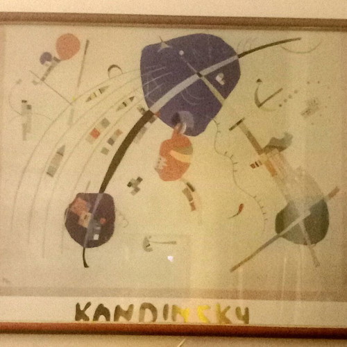 Kandinsky Copy Modern Painting With Glass And Frame