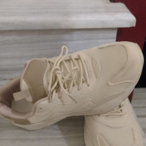 Women's sneakers new, beige, breathable fabric, size 40.5