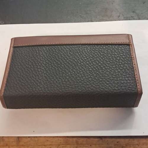 Card case with pen and notepad, leather, used, good condition