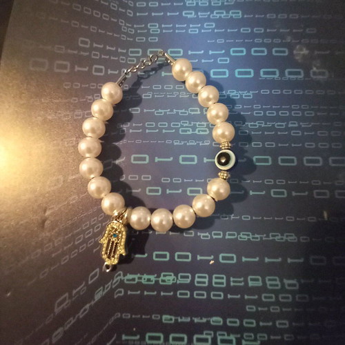 Handmade bracelet with evil eye new