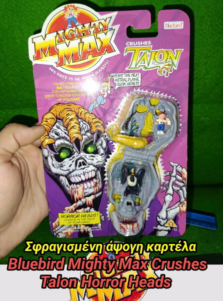 Mighty Max Crushes Talon Horror Heads Bluebird Play set carded sealed Mattel Polly Pocket Rare