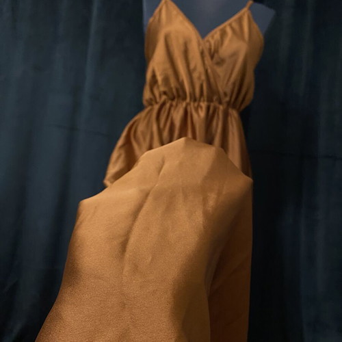 Satin dress bronze color new, size M/L