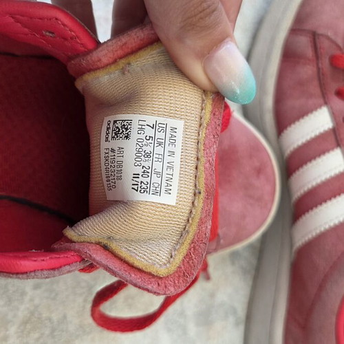 Adidas Campus red women's sneakers size 38.5 used
