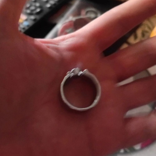 Bijou ring size 8, new, blue and silver