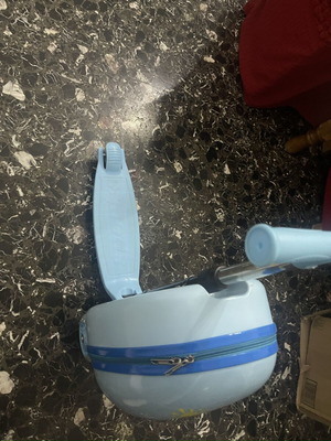 Children's scooter with built-in suitcase used
