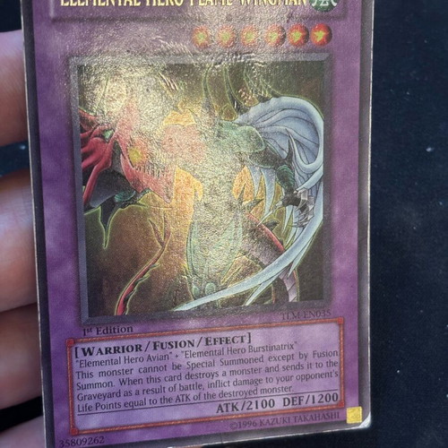 Elemental Hero Flame Wingman TLM 1st Edition μεταχειρισμένο Yugioh TCG