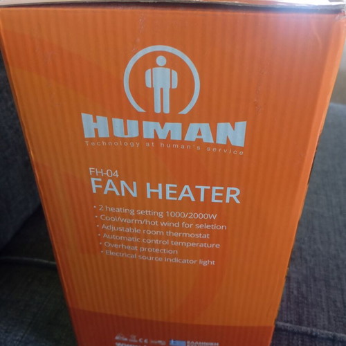 Human FH04 Floor Fan Heater 2000W new with 2 heating levels