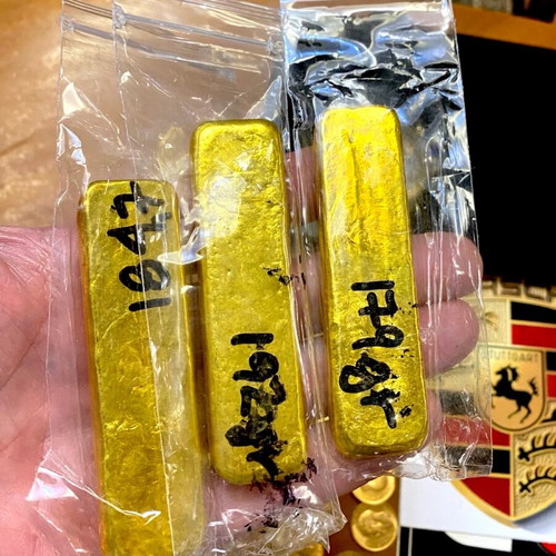 Gold bars new with 24k gold plating 8x2.5cm, 180g