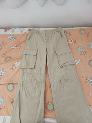 Cargo pants women's beige and brown like new, size XXS 32