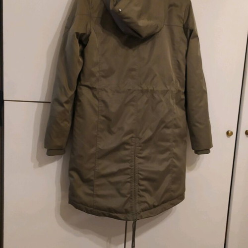 Hooded jacket size 34 like new, khaki