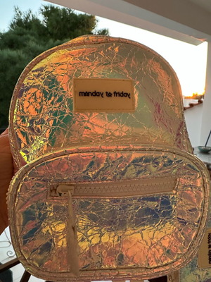 Zara kids backpack used iridescent with wallet for girls