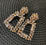 Earrings slightly used, missing one small gem