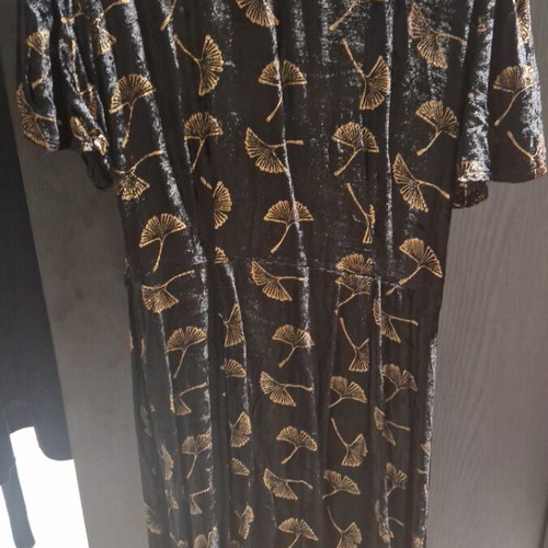 Velvet dress Attrativo A.L.E. like new, black with gold details