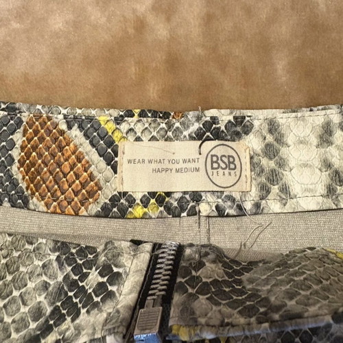 BSB mini skirt faux leather with snake skin effect like new