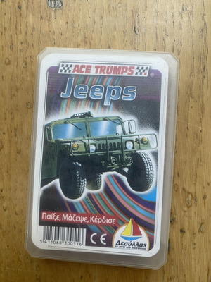 Δεσύλλας Ace Trumps Jeeps παιχνίδι με κάρτες, 32 κάρτες, πλήρης στο κουτί