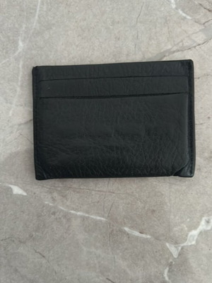 Leather wallet for cards and banknotes like new, black, 4 card slots