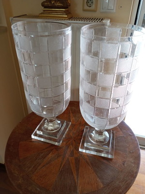 Jaipur II Decorative Glass Vases and Candlesticks Set used
