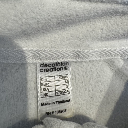 White fleece jacket, medium size