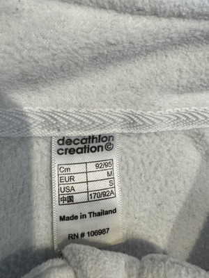 White fleece jacket, medium size