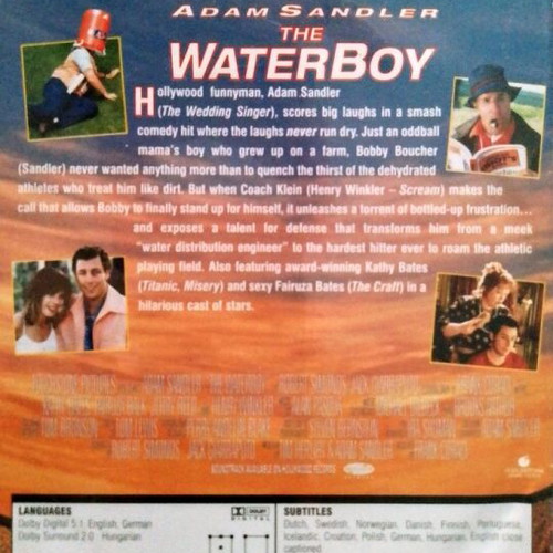 The Waterboy DVD Adam Sandler comedy movie used, English subtitles