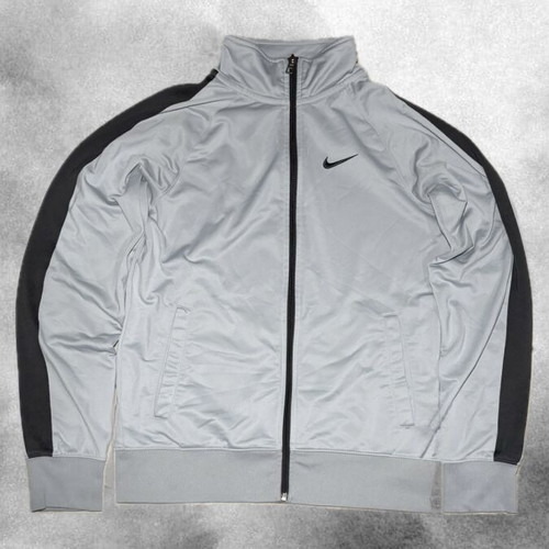 Nike Track Jacket gray with black stripes like new