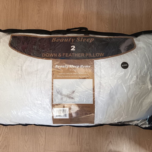 Down and Feather Sleep Pillows set of 2 King Size new