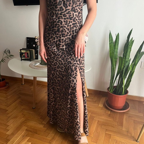 Topshop leopard print dress like new, size M