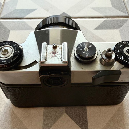 Zenit-E camera with Helios-44-2 58mm f/2 lens used