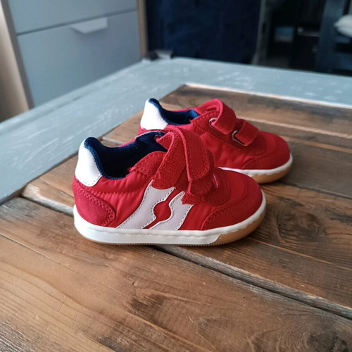 Falcotto baby red leather shoes new, size 18