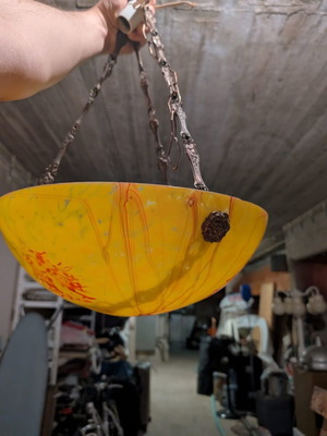 Φωτιστικό pate de verre σαν καινούργιο με υπέροχα χρώματα