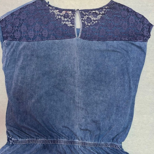 Esprit blue denim dress used with elastic waist