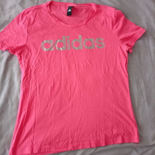 Adidas pink short sleeve shirt like new