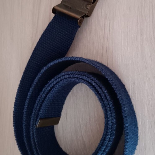 Blue fabric belt type aviation used, 105 cm length