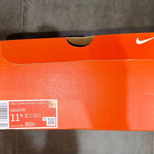 Nike ZoomX VaporFly Next% 2 used athletic shoes size 45.5
