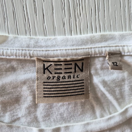 Keen Organic White Cotton T-shirt for Girl 12 Years Like New