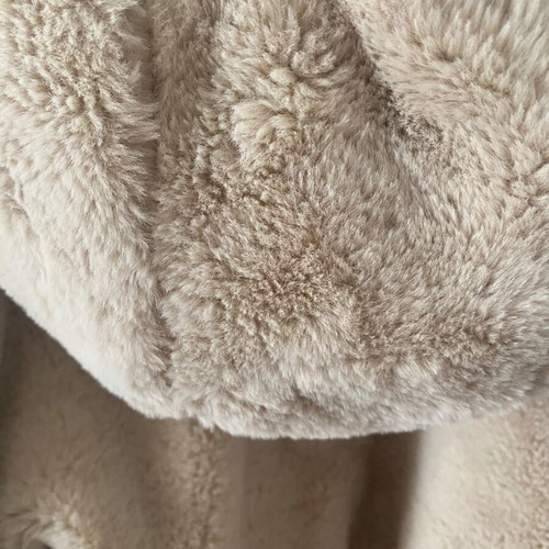 Bershka beige faux fur jacket medium used