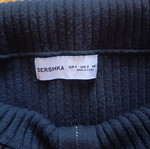 Bershka Black Knitted Cardigan with Off-Shoulder Design like new