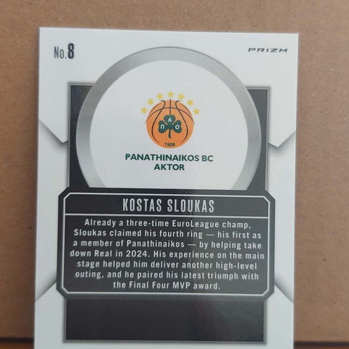 Donruss Prizm Euroleague Kostas Sloukas 25th Anniversary card pack 2024-25 new