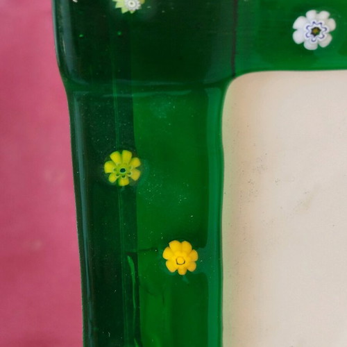 Murano frame green with daisies new