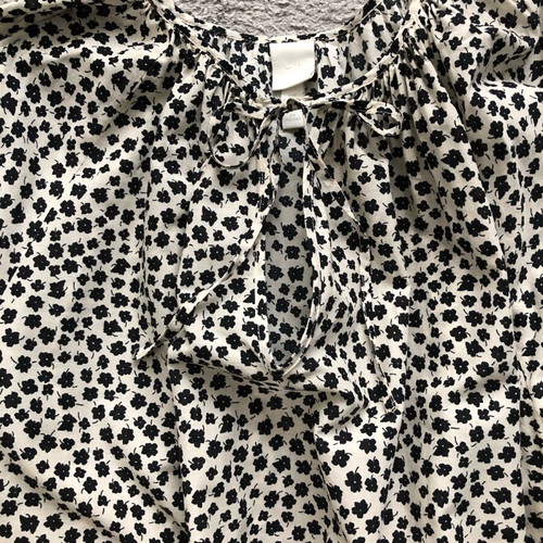 H&M dress women oversized like new, size XL, black and beige
