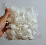White artificial roses pack for DIY crafts and home decoration