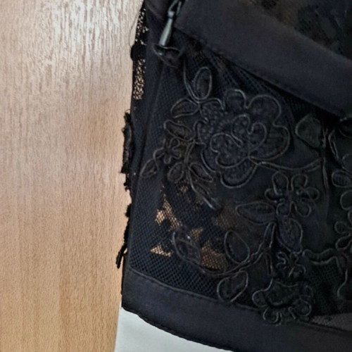 Black lace dress with crystals by EFI like new