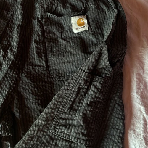 Carhartt WIP Toland Shorts XL like new, black-grey stripes, 100% cotton
