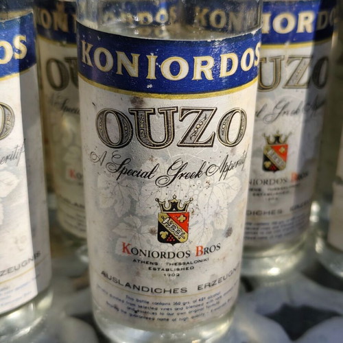 Ouzo Koniordos Thessaloniki 160ml vintage collectible bottle