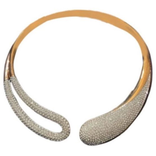 Swarovski necklace new with crystals in gold and silver tone