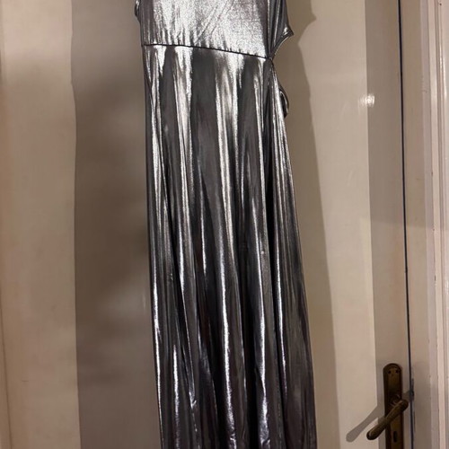 Topshop silver maxi dress new with side -  45,00 - Vendora.cy