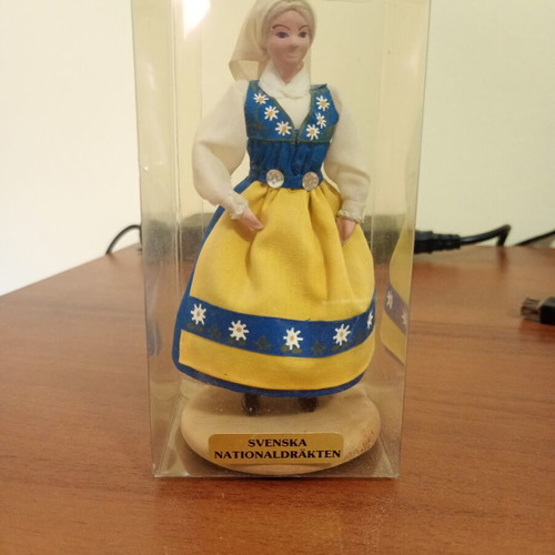 National Doll Sweden wooden, like new, handmade