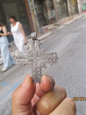 Silver 925 Cross pendant like new, 5.5 cm, 11+ grams