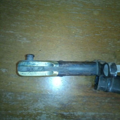 Decorative bayonet used, not sharpened, 65 cm with sheath