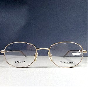 Gucci GG1629 9VD 135 Xρυσό/Kαφέ Oβάλ Σκελετός γυαλιών από ανοξείδωτο ατσάλι Rx Frames